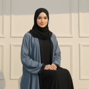 Double layer Abaya With Black Inner by almiyas - Image 4
