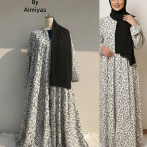 Full Flare Printed Abaya By ALMIYAS - Image 3