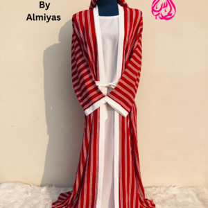 Red Vertical Gown by Almiyas - Image 2