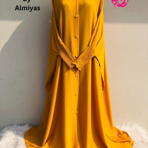 Yellow Butterfly Abaya By Almiyas - Image 1